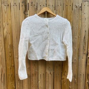 Reformation Soft White Knit Top